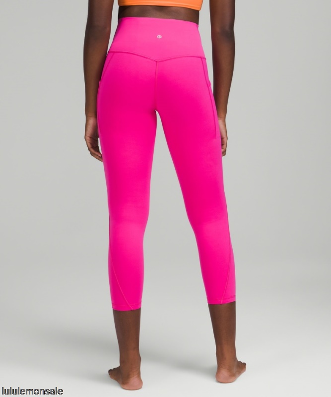 Lululemon Damen DELULU047 | Sonic Pink Align Hoch Sitzende Hose Mit Taschen 25